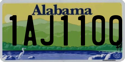 AL license plate 1AJ1100