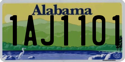 AL license plate 1AJ1101