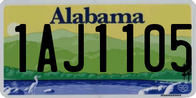 AL license plate 1AJ1105