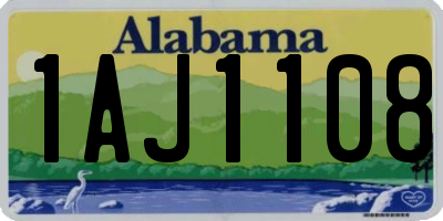 AL license plate 1AJ1108