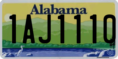 AL license plate 1AJ1110
