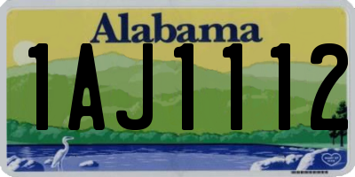 AL license plate 1AJ1112