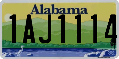 AL license plate 1AJ1114