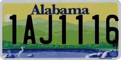 AL license plate 1AJ1116