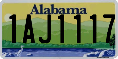 AL license plate 1AJ1117