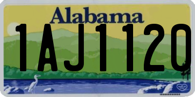 AL license plate 1AJ1120