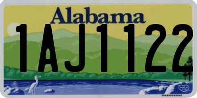 AL license plate 1AJ1122