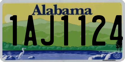 AL license plate 1AJ1124