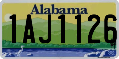 AL license plate 1AJ1126