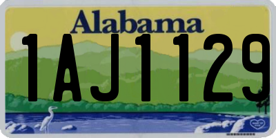 AL license plate 1AJ1129
