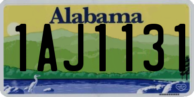 AL license plate 1AJ1131