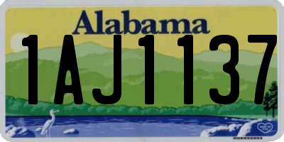 AL license plate 1AJ1137