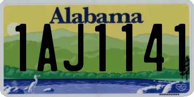 AL license plate 1AJ1141