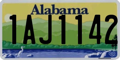 AL license plate 1AJ1142