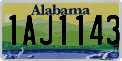 AL license plate 1AJ1143
