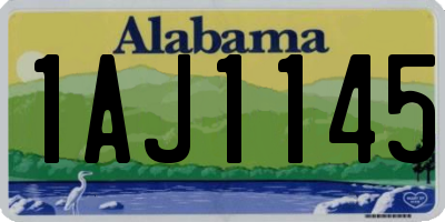 AL license plate 1AJ1145