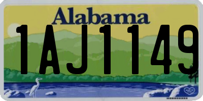 AL license plate 1AJ1149