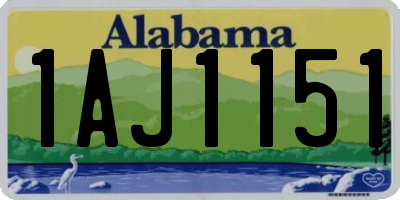 AL license plate 1AJ1151