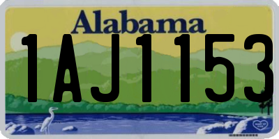 AL license plate 1AJ1153
