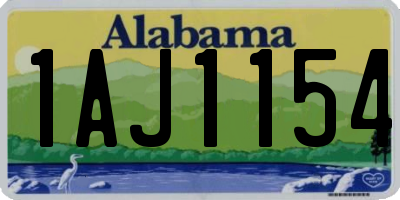 AL license plate 1AJ1154
