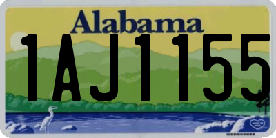 AL license plate 1AJ1155