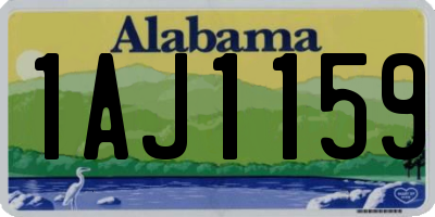 AL license plate 1AJ1159