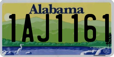 AL license plate 1AJ1161
