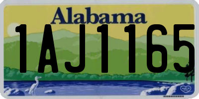 AL license plate 1AJ1165