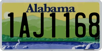 AL license plate 1AJ1168