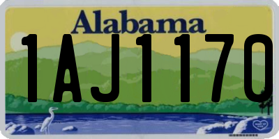 AL license plate 1AJ1170