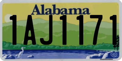 AL license plate 1AJ1171