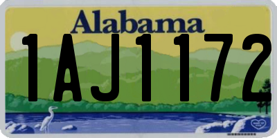 AL license plate 1AJ1172