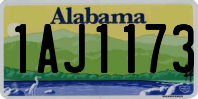 AL license plate 1AJ1173