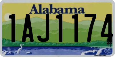 AL license plate 1AJ1174