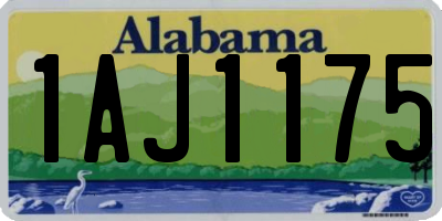 AL license plate 1AJ1175