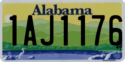 AL license plate 1AJ1176