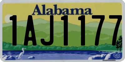 AL license plate 1AJ1177