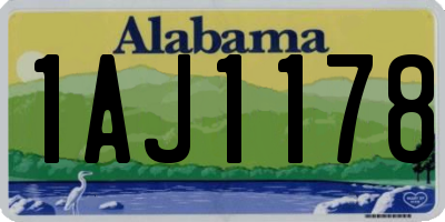 AL license plate 1AJ1178