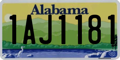 AL license plate 1AJ1181