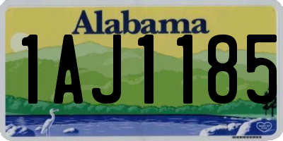 AL license plate 1AJ1185