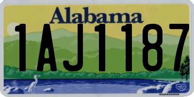 AL license plate 1AJ1187