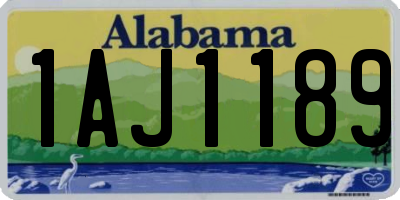 AL license plate 1AJ1189