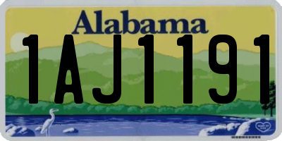 AL license plate 1AJ1191