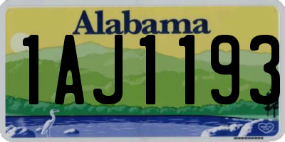 AL license plate 1AJ1193