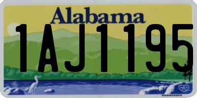 AL license plate 1AJ1195