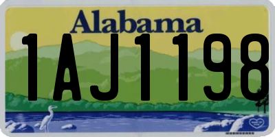 AL license plate 1AJ1198