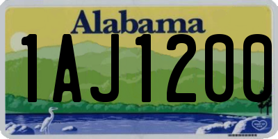 AL license plate 1AJ1200