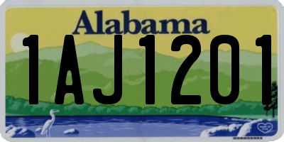 AL license plate 1AJ1201