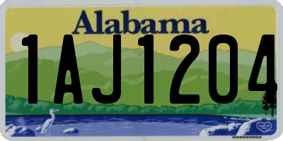 AL license plate 1AJ1204