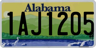 AL license plate 1AJ1205